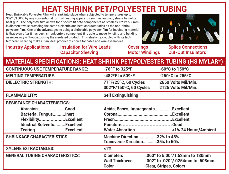 Heat Shrink PET/HS Mylar